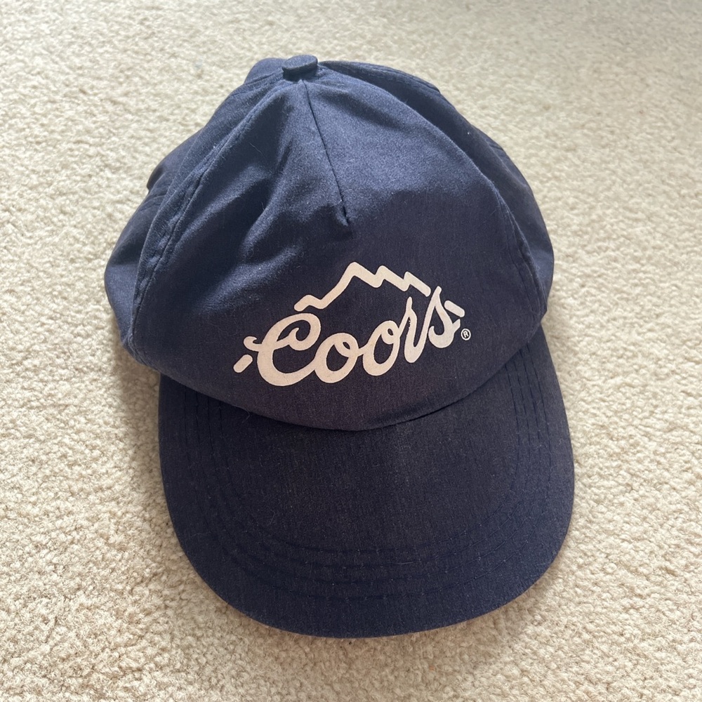 Vintage navy and white Coors hat